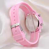 Toz Pembe Renk Silikon Kordon Orta Kasa Led Kadın Genç Kız Saati ST-304117