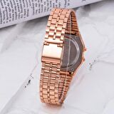 Retro Premium Serisi Rose Renkli Çelik Kordon Kadın Kol Saati ST-304235
