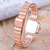 Rose Renk Çelik Zarif Minimal Kadın Kol Saat ST-304263