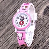 Hello Kitty Figürlü Rakamlı 4-12 Yaş Analog Çocuk Kol Saati (PEMBE) ST-304331