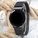 Black Watch Hasır Mıknatıslı Kordon Siyah Unisex Dokunmatik Kol Saati