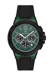 Sergio Tacchini ST.1.10458-5 Silikon kordon Fonksiyonlar Aktif Suya Dayanıklı Siyah Renk Erkek Kol Saati