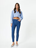 Yüksek Bel Skinny Kot Pantolon Dar Paça Cepli - Carmen Skinny Jeans - 4SAL40367MD