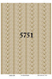 5751 Krem, Örgü Desenli, Şerit Desenli Pirinç Dekopaj 30x42
