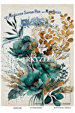 Turkuvaz Serisi TRKVZ12 Shabby Chic, Kelebekler, Güller Pirinç Dekopaj 30x42