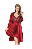 5355 Saten Gecelik Sabahlık Kimono Set