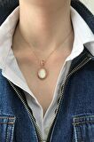 Birinci1926 925 Ayar Gümüş Mother Of Pearl Vintage Sedef Kolye