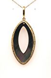 Birinci1926 925 Ayar Gümüş Mother Of Pearl Oval Kolye