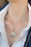 Birinci1926 925 Ayar Gümüş Mother Of Pearl Gül Sedef Kolye