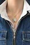 Birinci1926 925 Ayar Gümüş Mother Of Pearl Gül Sedef Kolye