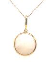 Birinci1926 925 Ayar Gümüş Mother Of Pearl Yuvarlak Sedef Kolye