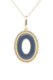 Birinci1926 925 Ayar Gümüş Mother Of Pearl Oval Kolye