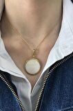 Birinci1926 925 Ayar Gümüş Mother Of Pearl Vintage Sedef Kolye