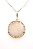 Birinci1926 925 Ayar Gümüş Mother Of Pearl Yuvarlak Sedef Kolye
