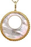 Birinci1926 925 Ayar Gümüş Mother Of Pearl İç İçe Daire Sedefli Kolye