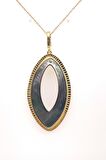 Birinci1926 925 Ayar Gümüş Mother Of Pearl Oval Kolye