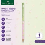 Faber-Castell Matcha Desenli Kurşun Kalem 1 Adet 2B Yuvarlak Gövde