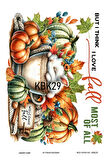 Kabak Serisi Halloween, Kabak, Pumpkin KBK29 Pirinç Dekopaj 30*42 cm