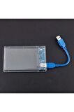 YENİLZD Şeffaf 2.5 Sata SSD Usb 3.0 Harici Slim Harddisk Kutusu 