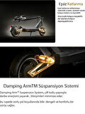 St3 Pro Elektrikli Scooter 1350w Güç 75 Km Menzil - Turbo Mod - %28 Eğim Perf. Dörtlü Süspansiyon