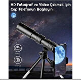 YENİLZD 10-300x40mm Monoküler Teleskop-Evrensel Telefon Klipsi-Tripod