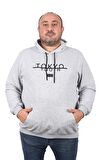 Starbattal Büyük Beden Erkek Sweat  Kapüsonlu Tokyo 22702-1318