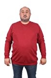 Starbattal Büyük Beden Sweatshirt Bisiklet Yaka Deri Arma 22703-2143
