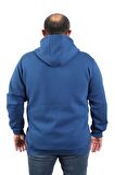 Starbattal Büyük Beden Unisex Kapüşonlu 3ip Sweat 11701 INDIGO