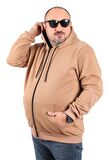 Starbattal Büyük Beden Unisex Kapüşonlu 3ip Sweat 11701 S.KAHVE