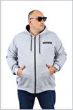 Starbattal Büyük Beden Sweatshirt Nitro 22739 GRI MELANJ