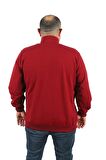 Starbattal Büyük Beden Basic Mevsimlik Fermuarlı Sweatshirt 22750 BORDO