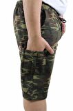 Starbattal Büyük Beden Commando Camouflage Erkek Penye Şort 23606 HAKI