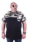 Starbattal Büyük Beden Cepli Camouflage Erkek Tişört 23145 HAKI
