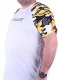 Starbattal Büyük Beden Raglan Sleeve Camouflage Erkek Tişört 23146 HARDAL