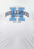 Starbattal Erkek Büyük Beden Sıfır Yaka Tişört Hollywood 23179 BEYAZ