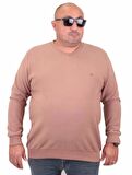 Starbattal Büyük Beden Selanik V Yaka Classic Sweat 23201 S.KAHVE