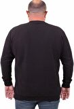Starbattal Büyük Beden Selanik V Yaka Classic Sweat 23201 SIYAH