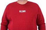 Starbattal Erkek Büyük Beden Sıfır Yaka Sweat Hlsnk 23204 BORDO