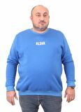 Starbattal Erkek Büyük Beden Sıfır Yaka Sweat Hlsnk 23204 SAKS