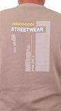 Starbattal Erkek Büyük Beden Sıfır Yaka Sweat Streetwear 23206 TOPRAK