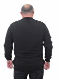 Starbattal Erkek Büyük Beden Polo Yaka Düğmeli Triko Kazak 23700 SIYAH
