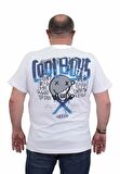 Starbattal Erkek Büyük Beden Sıfır Yaka Tişört Cool Boys 24125 BEYAZ