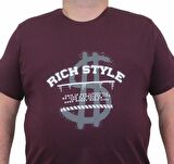 Starbattal Erkek Büyük Beden Sıfır Yaka Tişört Rich Style 24137 MURDUM