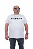 Starbattal Erkek Büyük Beden Sıfır Yaka Tişört Dream 24140 BEYAZ