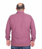 Starbattal Erkek Büyük Beden Polo Yaka Sweat Feel Good 24408 Eflatun