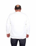 Starbattal Erkek Büyük Beden Sıfır Yaka 3ip Sweat Original 24203 EKRU
