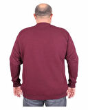Starbattal Erkek Büyük Beden Sıfır Yaka 3ip Sweat Original 24203 MURDUM