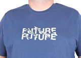 Starbattal Erkek Büyük Beden Sıfır Yaka Tişört The Future 25138 INDIGO