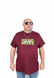 Starbattal Erkek Büyük Beden Sıfır Yaka Tişört Need More 25139 MURDUM