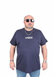 Starbattal Erkek Büyük Beden Sıfır Yaka Tişört Urban 25142 LACIVERT